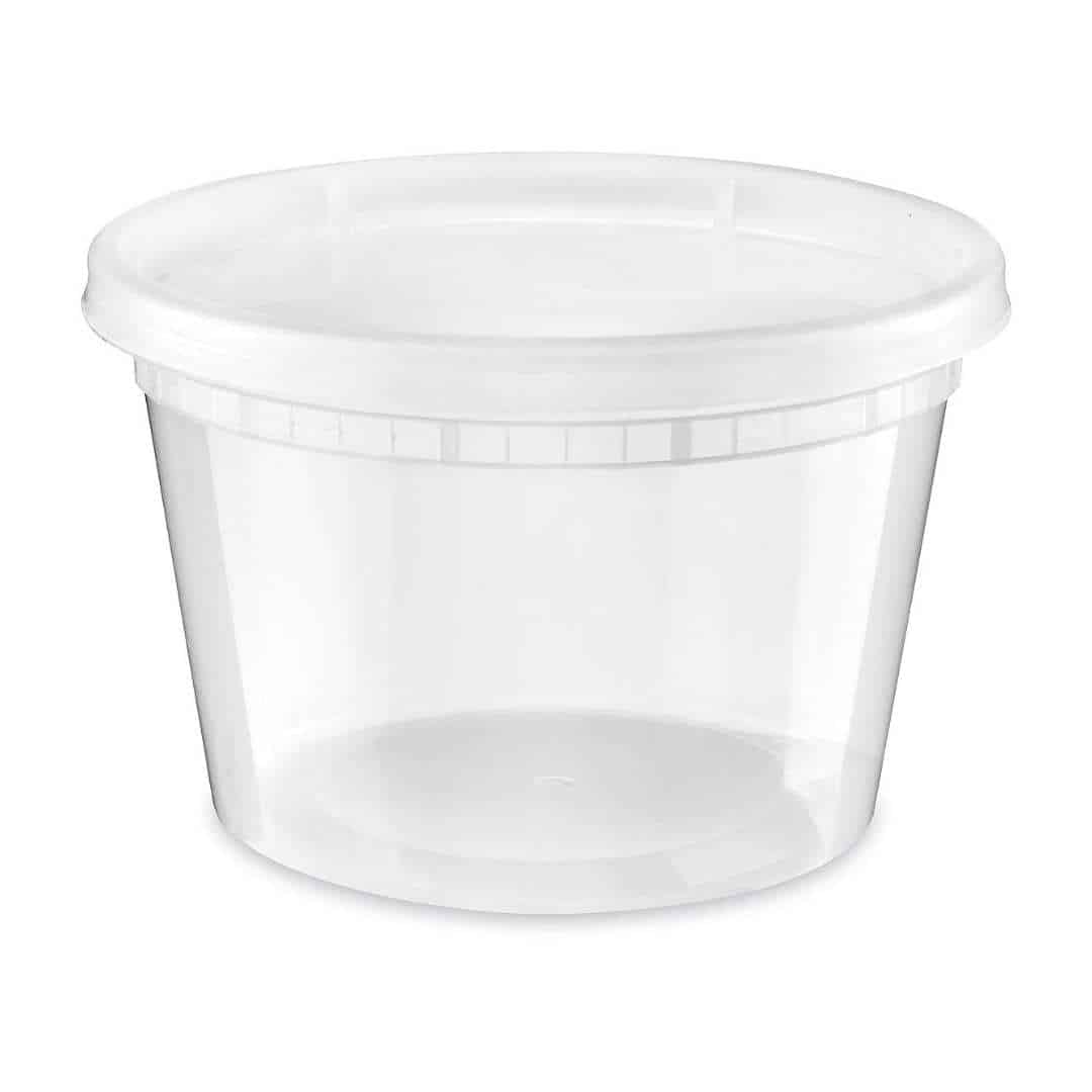 BULK Lightweight Clear Plastic Round Deli Container with Lids 16oz –  OnlyOneStopShop