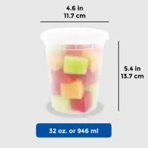 32 Oz Deli Container With Lids (Clear PP Material)