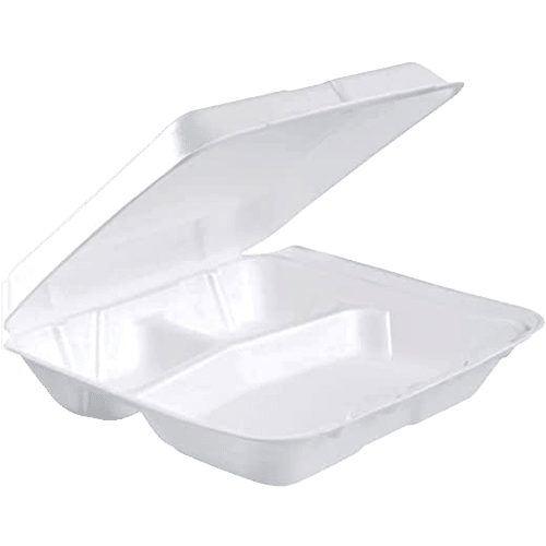 Foam Tray, Three Compartment, 8 X 8