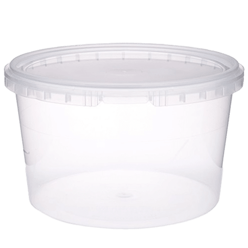 32 oz. Round Clear Deli Food Storage Container w/Lid 48 Sets -100% BPA Free